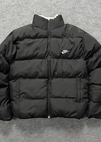 Nike Siyah Beyaz Peluş Detaylı Mont - Görsel 2