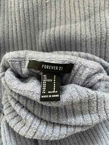 s Beden Forever 21 boğazlı gri mavi dar elbise