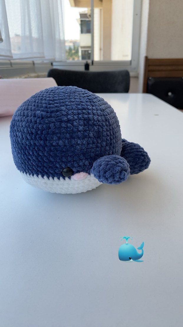 Peluş Amigurumi Balina - Görsel 3