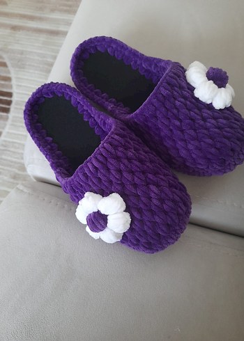 Örgü Keçe Tabanlı Terlik - Görsel 2