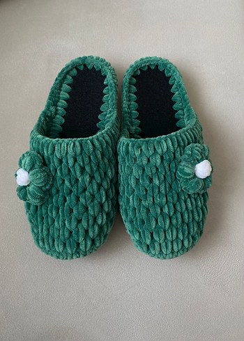 Örgü Keçe Tabanlı Terlik - Görsel 3