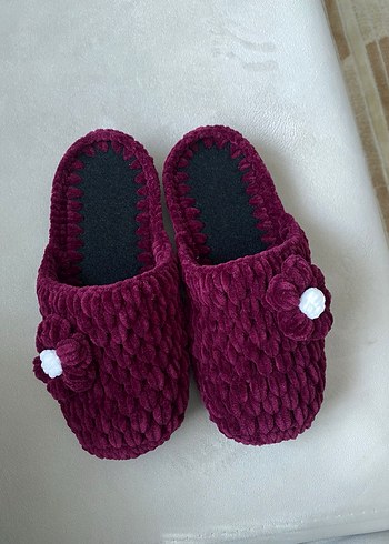 Örgü Keçe Tabanlı Terlik - Görsel 6