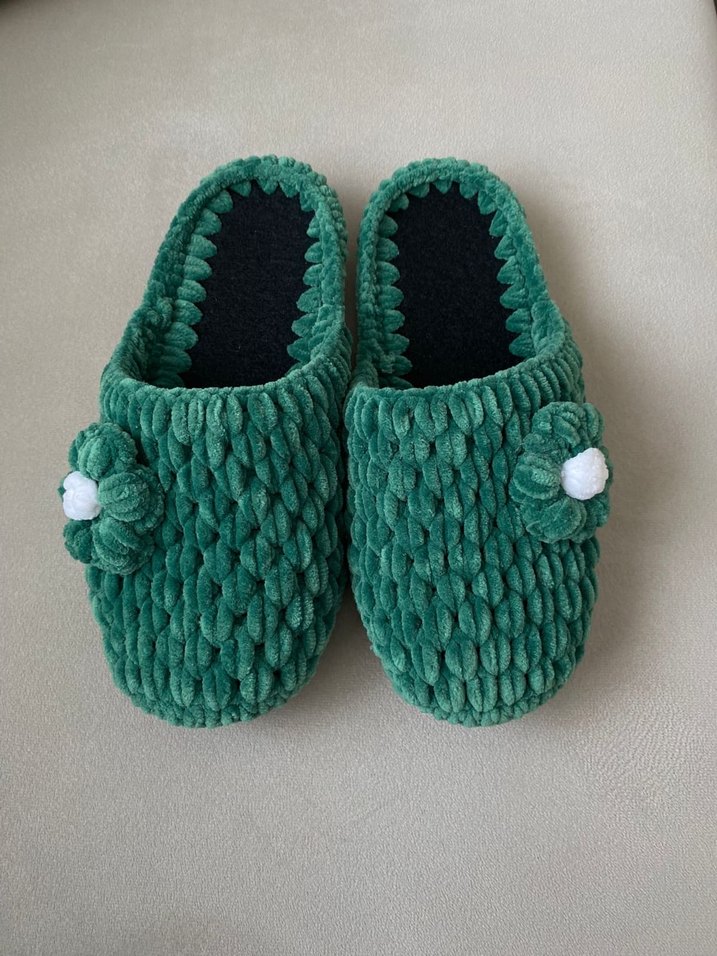 Örgü Keçe Tabanlı Terlik - Görsel 3