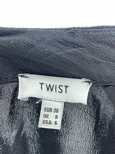 36 Beden siyah Renk Twist Bluz %70 İndirimli.