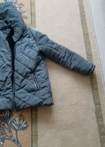 Erkek Çocuk Gri Kapüşonlu Kaban - Görsel 8