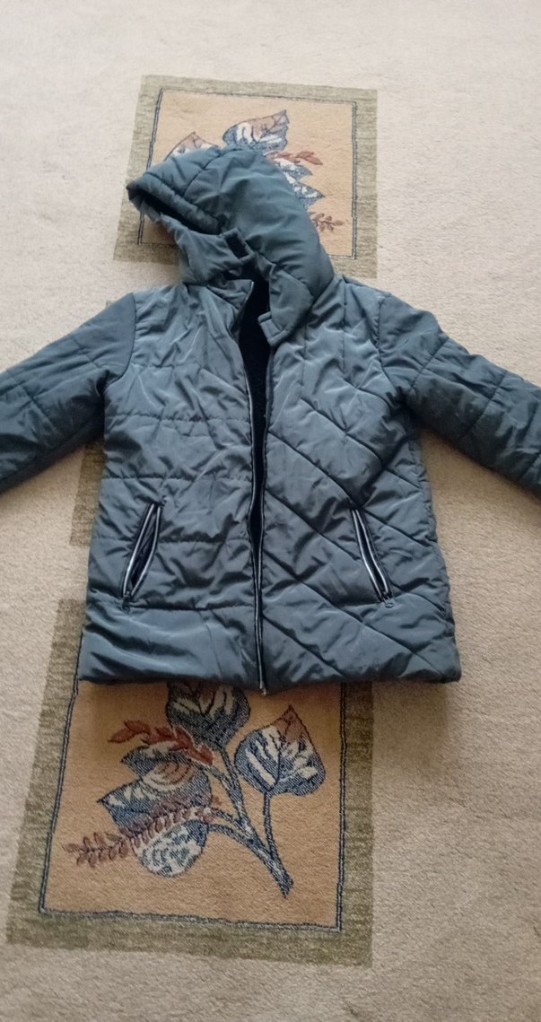 Erkek Çocuk Gri Kapüşonlu Kaban - Görsel 3