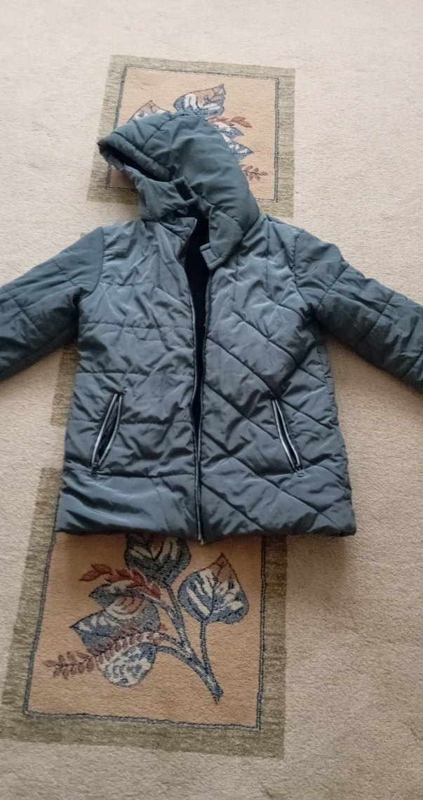 Erkek Çocuk Gri Kapüşonlu Kaban - Görsel 2