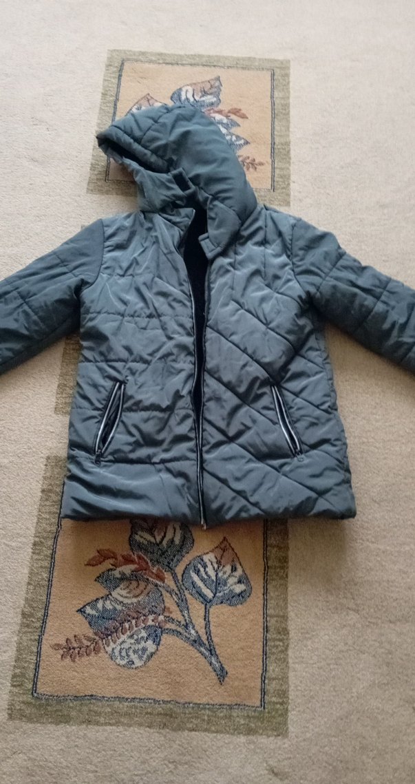 Erkek Çocuk Gri Kapüşonlu Kaban - Görsel 5