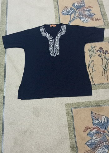 Nakışlı Siyah Kadın Bluz - Görsel 6