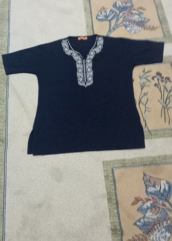 Nakışlı Siyah Kadın Bluz - Görsel 7