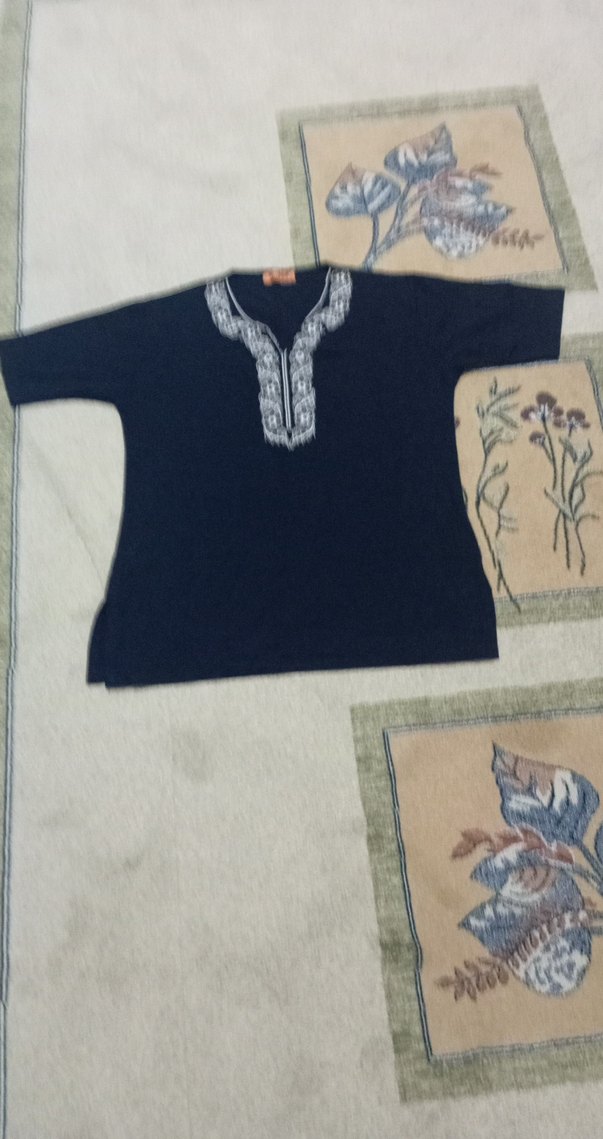 Nakışlı Siyah Kadın Bluz - Görsel 5