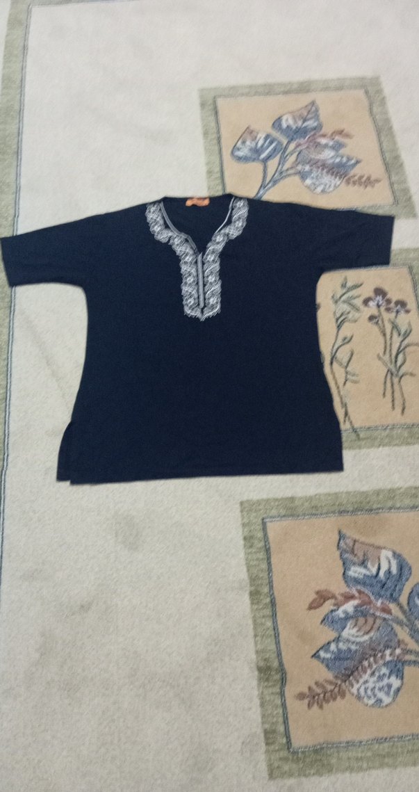 Nakışlı Siyah Kadın Bluz - Görsel 4