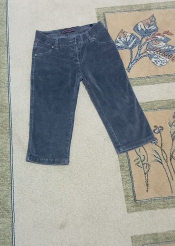 Gri Mini Denim Kadın Pantolon - Görsel 3