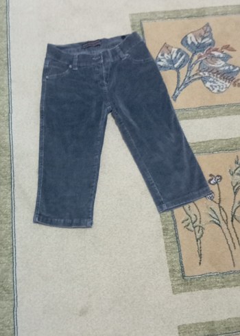 Gri Mini Denim Kadın Pantolon - Görsel 2
