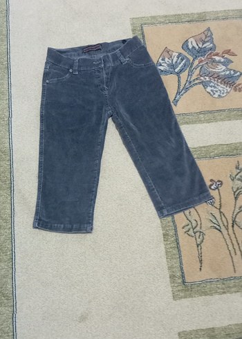 Gri Mini Denim Kadın Pantolon - Görsel 5