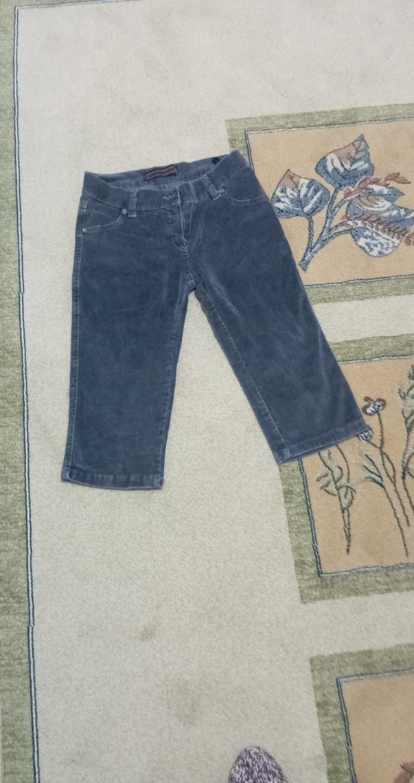 Gri Mini Denim Kadın Pantolon - Görsel 3