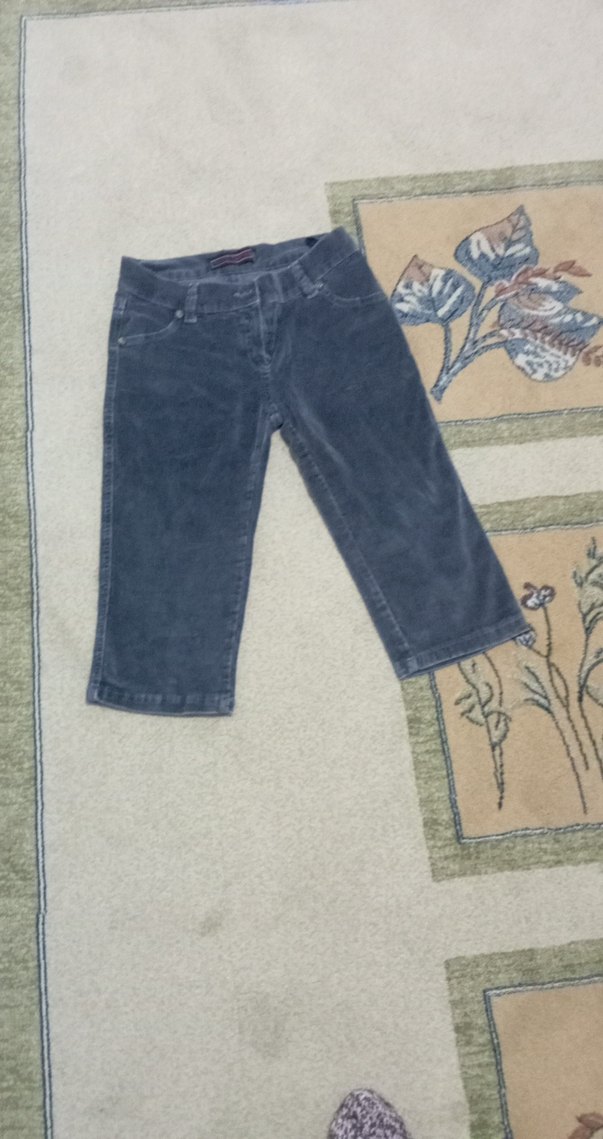 Gri Mini Denim Kadın Pantolon - Görsel 4