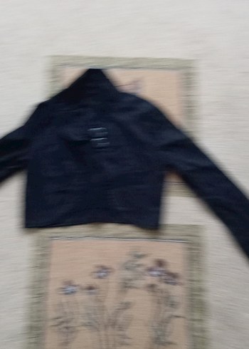 Kız Çocuk Siyah Keten Bolero - Görsel 3