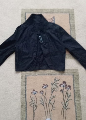 Kız Çocuk Siyah Keten Bolero - Görsel 8