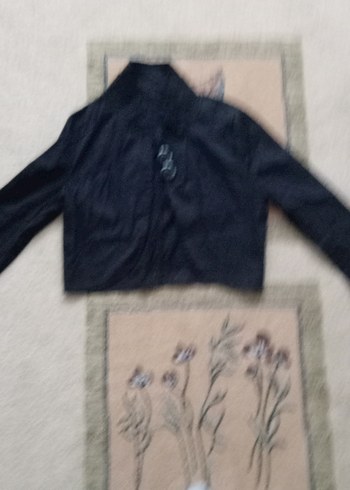 Kız Çocuk Siyah Keten Bolero - Görsel 9