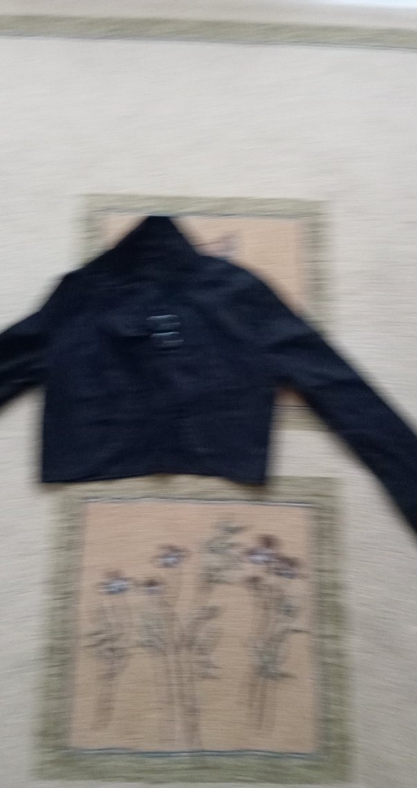 Kız Çocuk Siyah Keten Bolero - Görsel 3