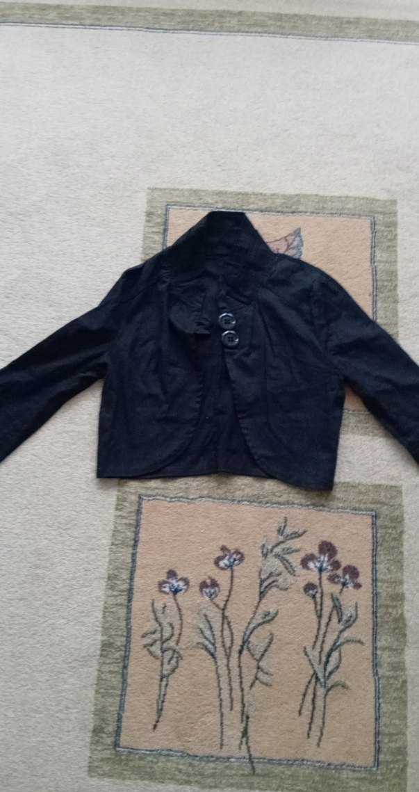 Kız Çocuk Siyah Keten Bolero - Görsel 2