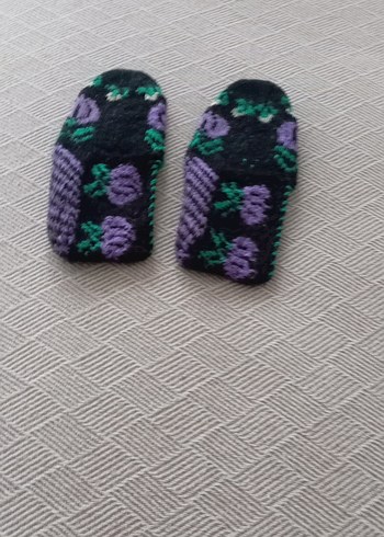 Mor Desenli Örgü çetik - Görsel 3