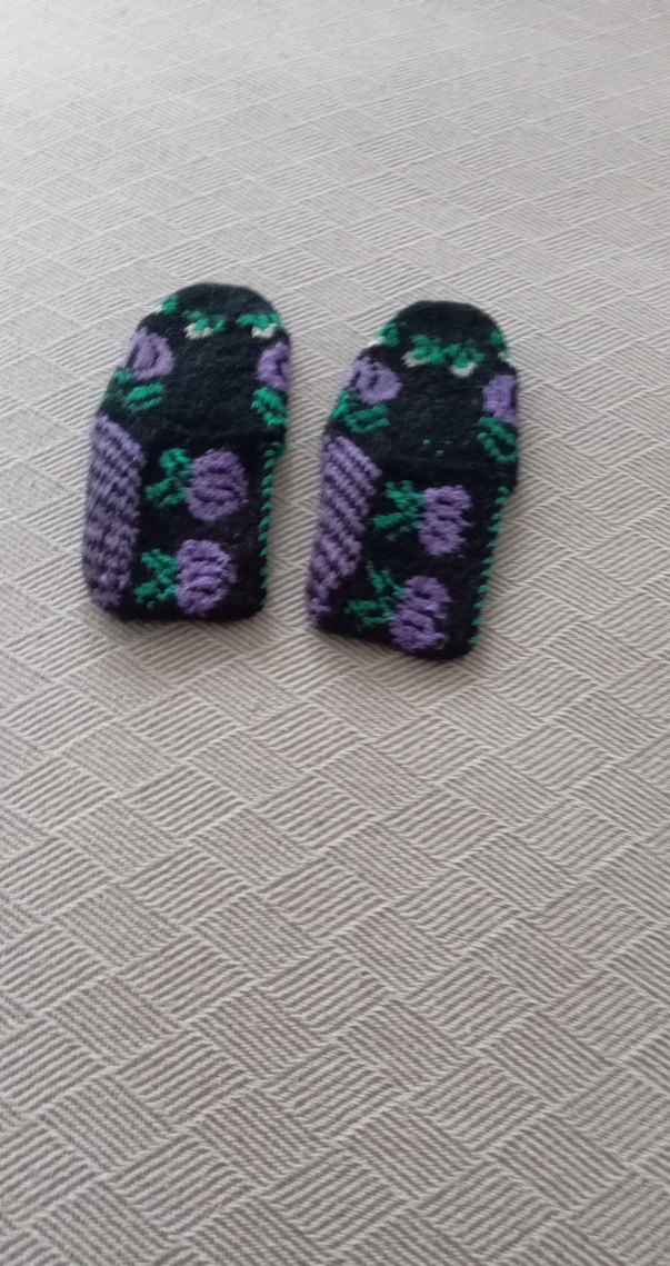 Mor Desenli Örgü çetik - Görsel 3