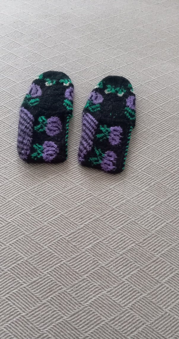 Mor Desenli Örgü çetik - Görsel 5