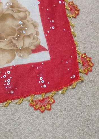 Dantel Detaylı Çok Renkli Kadın yazma - Görsel 11