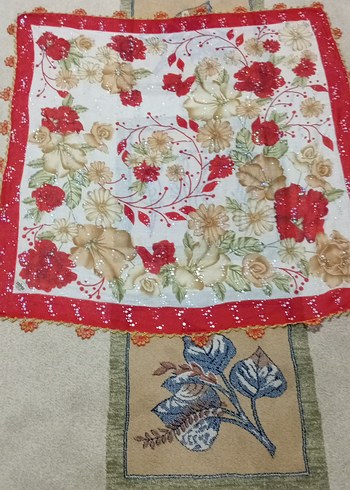 Dantel Detaylı Çok Renkli Kadın yazma - Görsel 6