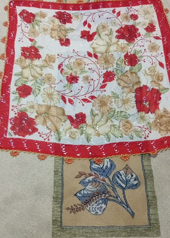 Dantel Detaylı Çok Renkli Kadın yazma - Görsel 4