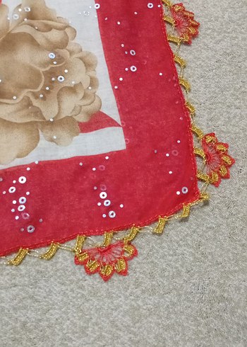 Dantel Detaylı Çok Renkli Kadın yazma - Görsel 10