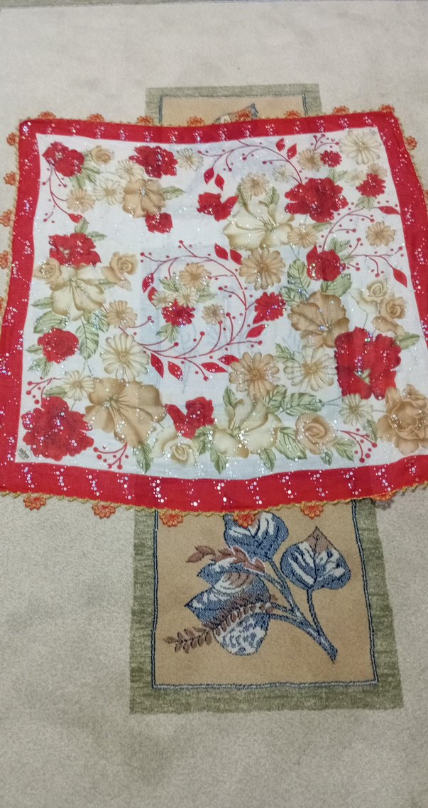 Dantel Detaylı Çok Renkli Kadın yazma - Görsel 3