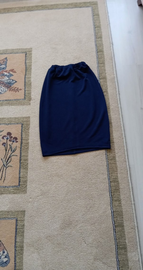 Düz Lacivert Midi Hamile Eteği - Görsel 4