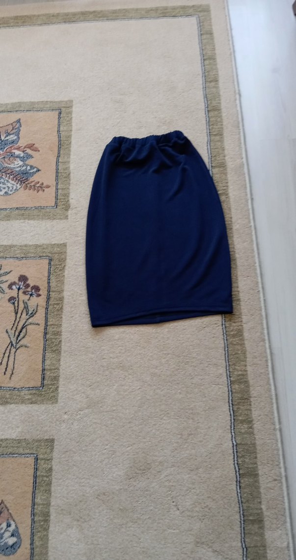 Düz Lacivert Midi Hamile Eteği - Görsel 2