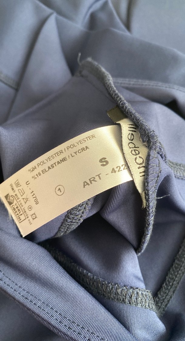 Lacivert Elastik Bel Midi - Görsel 3