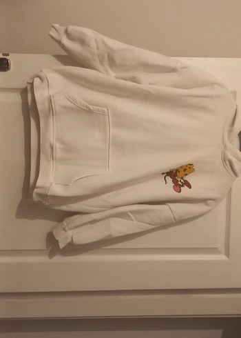 Diğer Beyaz Kapüşonlu Kadın Sweatshirt