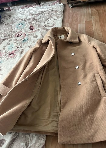 Bej Midi Süet Kadın Kaban - Görsel 2