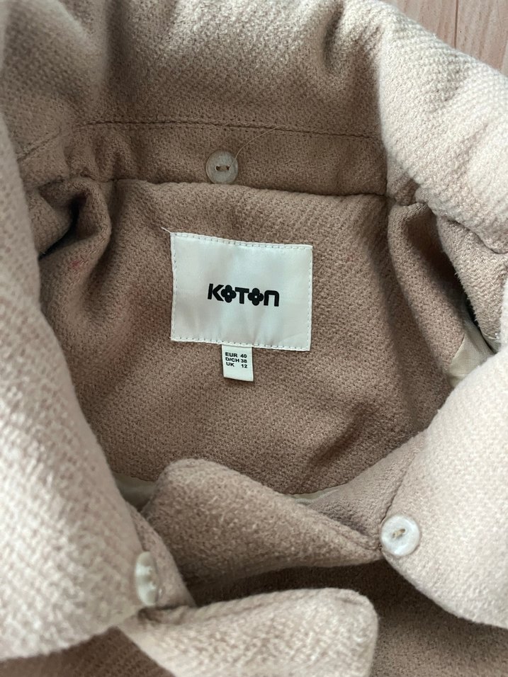 Bej Midi Süet Kadın Kaban - Görsel 3