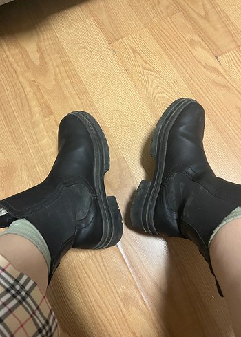 Siyah Dolgu Topuklu Lastik Bot - Görsel 6