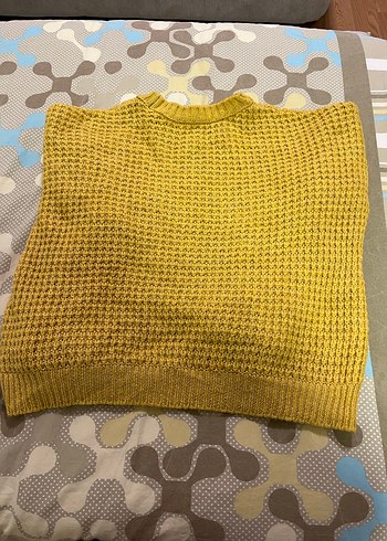 Sarı Bohem Örgü Boğazlı Kazak - Görsel 2