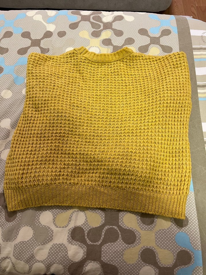 Sarı Bohem Örgü Boğazlı Kazak - Görsel 2