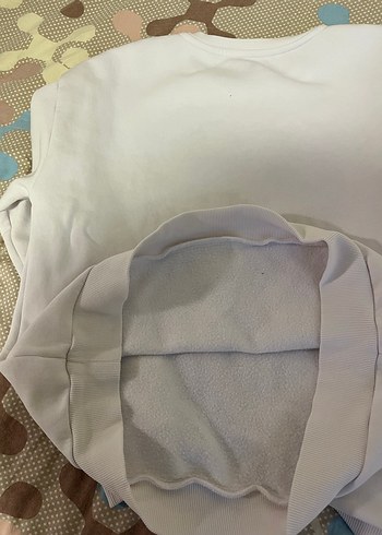 Baskılı Beyaz Kadın Kısa Kollu Sweatshirt - Görsel 5