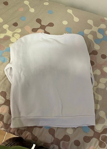 Baskılı Beyaz Kadın Kısa Kollu Sweatshirt - Görsel 4