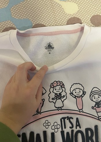 Baskılı Beyaz Kadın Kısa Kollu Sweatshirt - Görsel 3