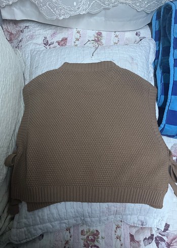 Kadın Kahverengi Örgü Süveter - Görsel 2