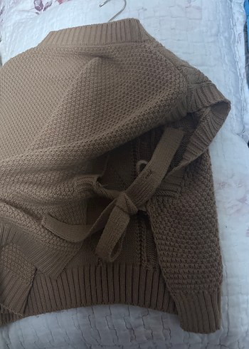 Kadın Kahverengi Örgü Süveter - Görsel 3