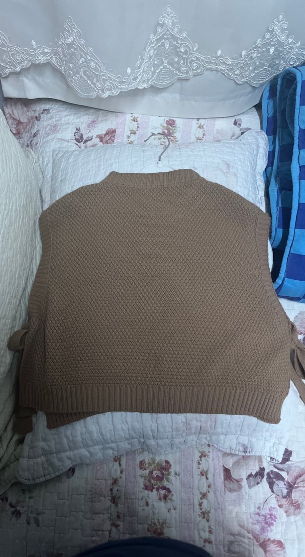 Kadın Kahverengi Örgü Süveter - Görsel 2