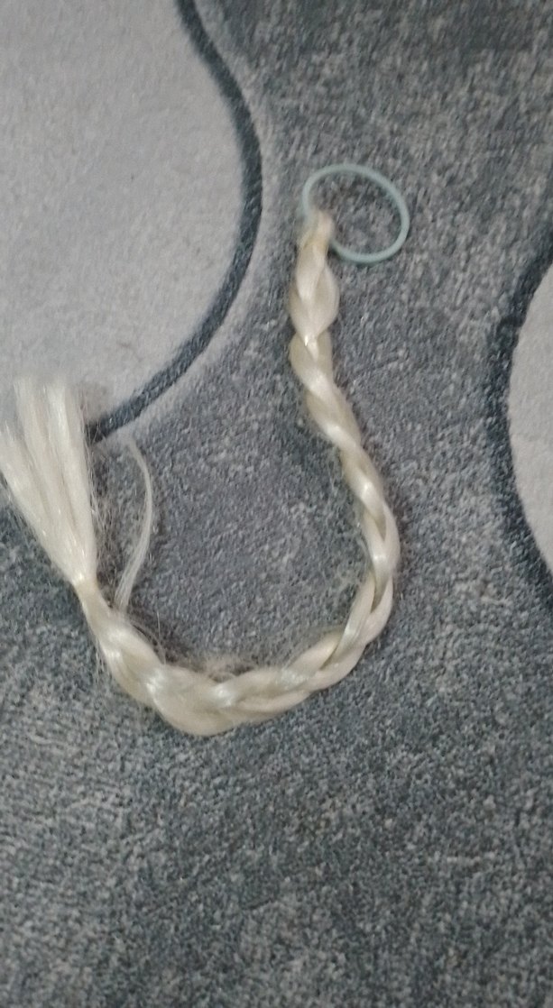 Beyaz Örgülü Püsküllü Saç Aksesuarı - Görsel 2